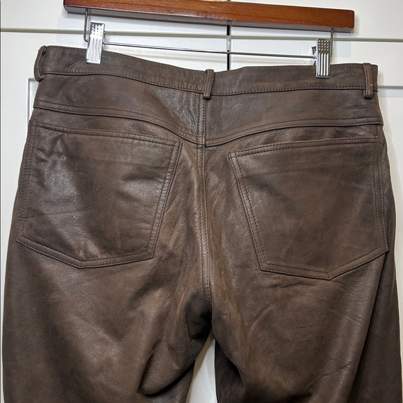 DANIER Genuine Sheepskin Leather Pants Women’s Size 32 Chocolate Brown - Picture 10 of 17